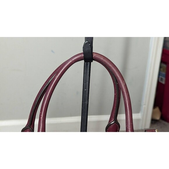 MICHAEL KORS GRAMERCY LARGE OX BLOOD PEBBLED LEATHER SATCHEL BAG PURSE - Picture 4 of 15